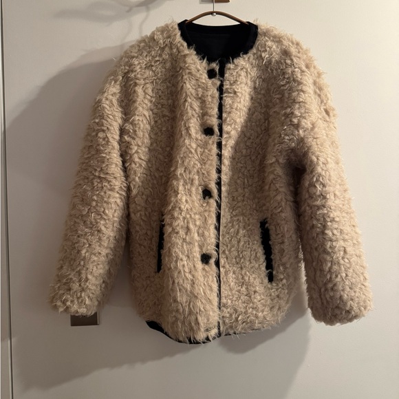 Alex Mill Reversible Polar Bear Jacket - Black / XS - Picture 6 of 7